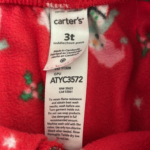 Carters 3T girls winter pajama set - Picture 7 of 7